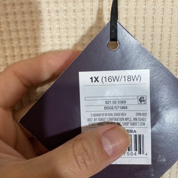 Ava & Viv Cream Thermal Long Sleeve Turtleneck Pullover Top Sz 1X - Picture 8 of 8